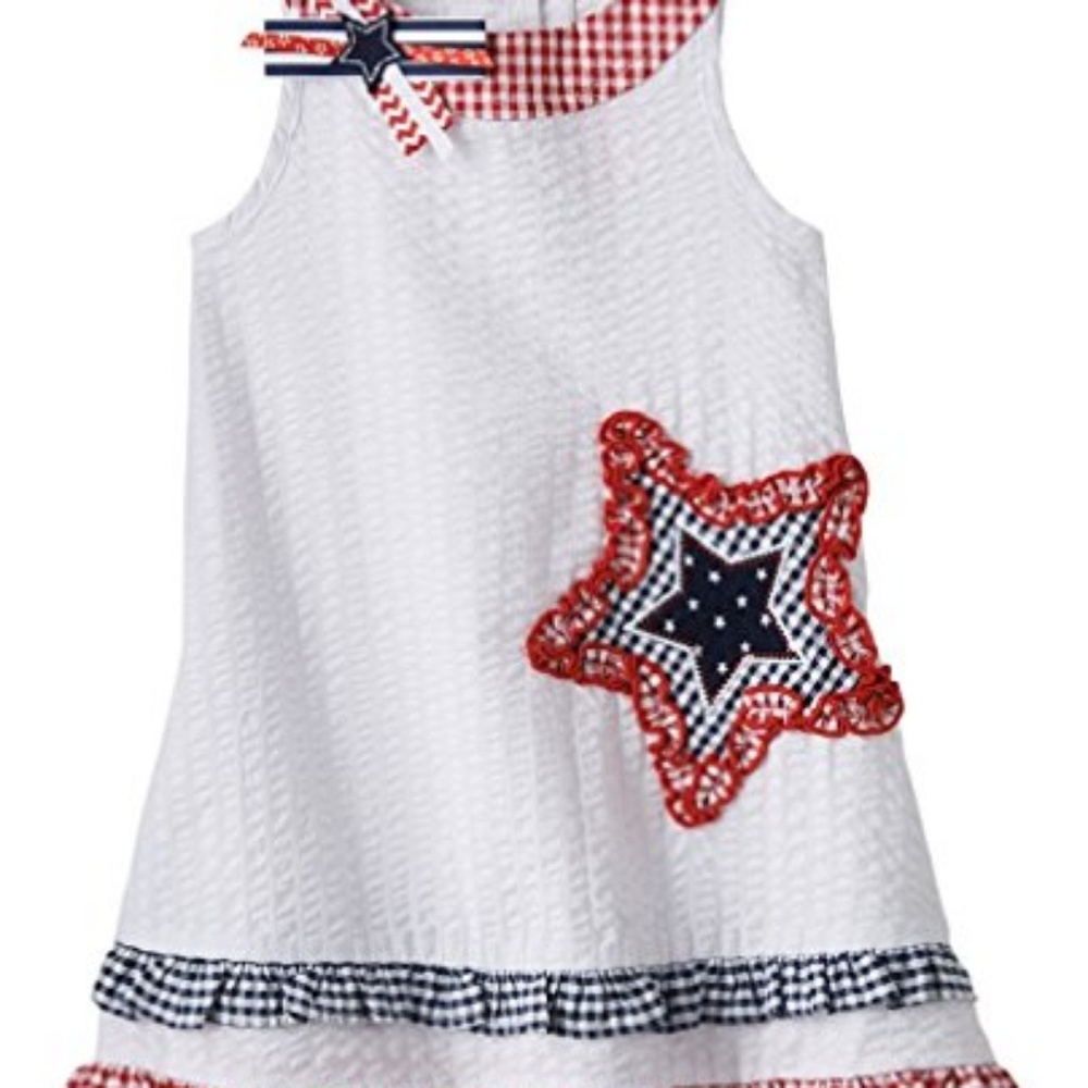 Sophie rose 4th july 🇺🇸 👗 seersucker 2T